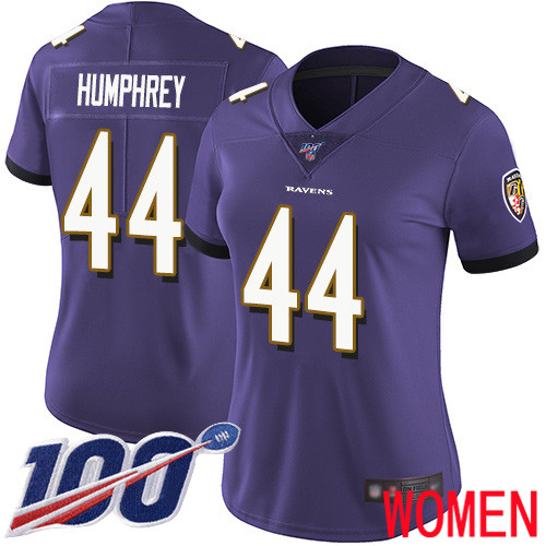 Baltimore Ravens Limited Purple Women Marlon Humphrey Home Jersey NFL Football #44 100th Season Vapor Untouchable->women nfl jersey->Women Jersey